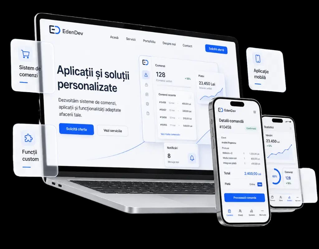 Aplicație mobilă și sistem de comenzi personalizat