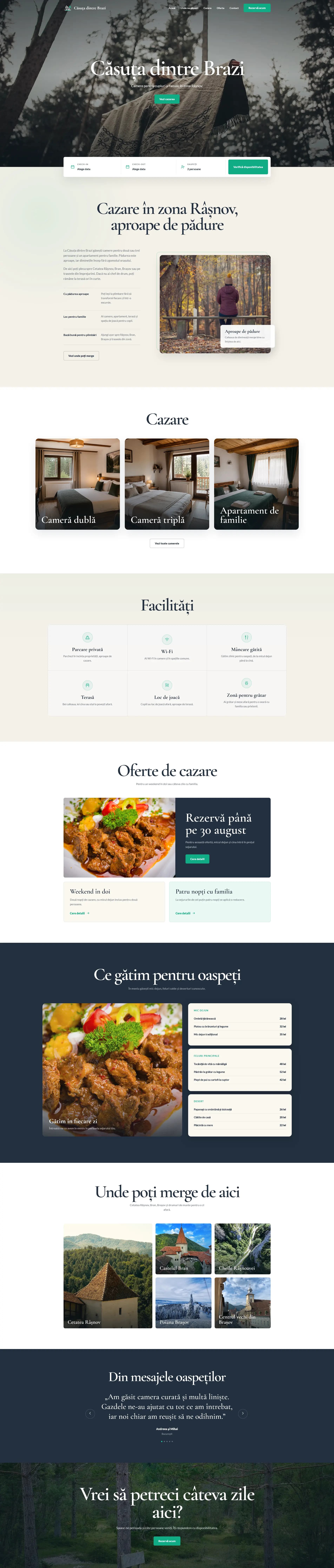 Site pentru cazare în zona turistică Brașov