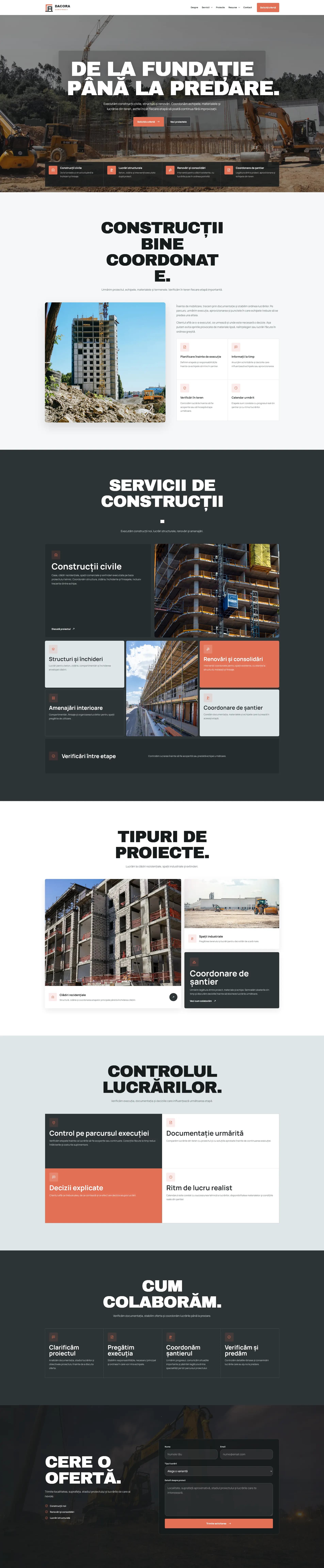 Site pentru firmă de construcții