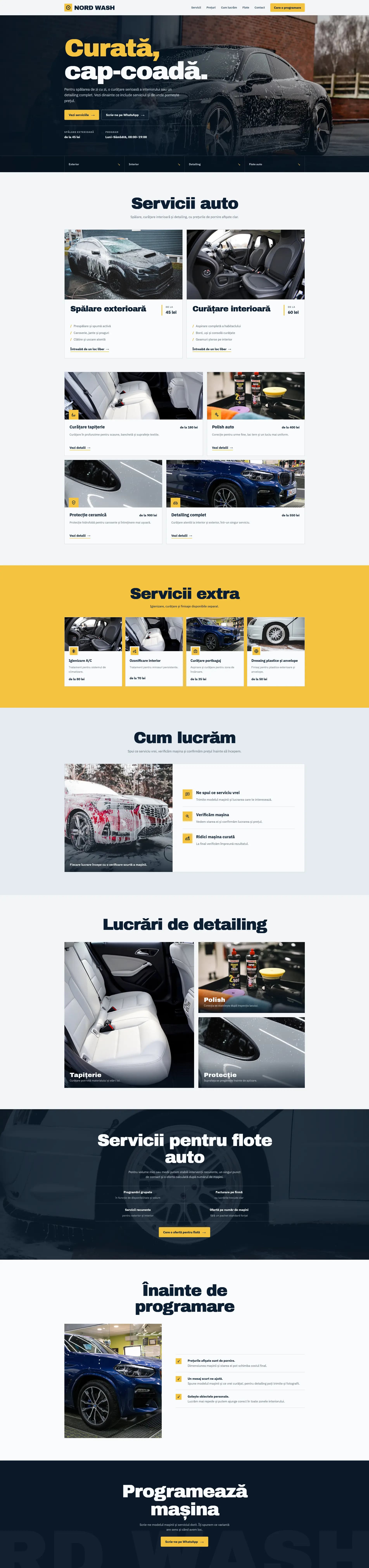 Site de prezentare pentru spălătorie și detailing auto