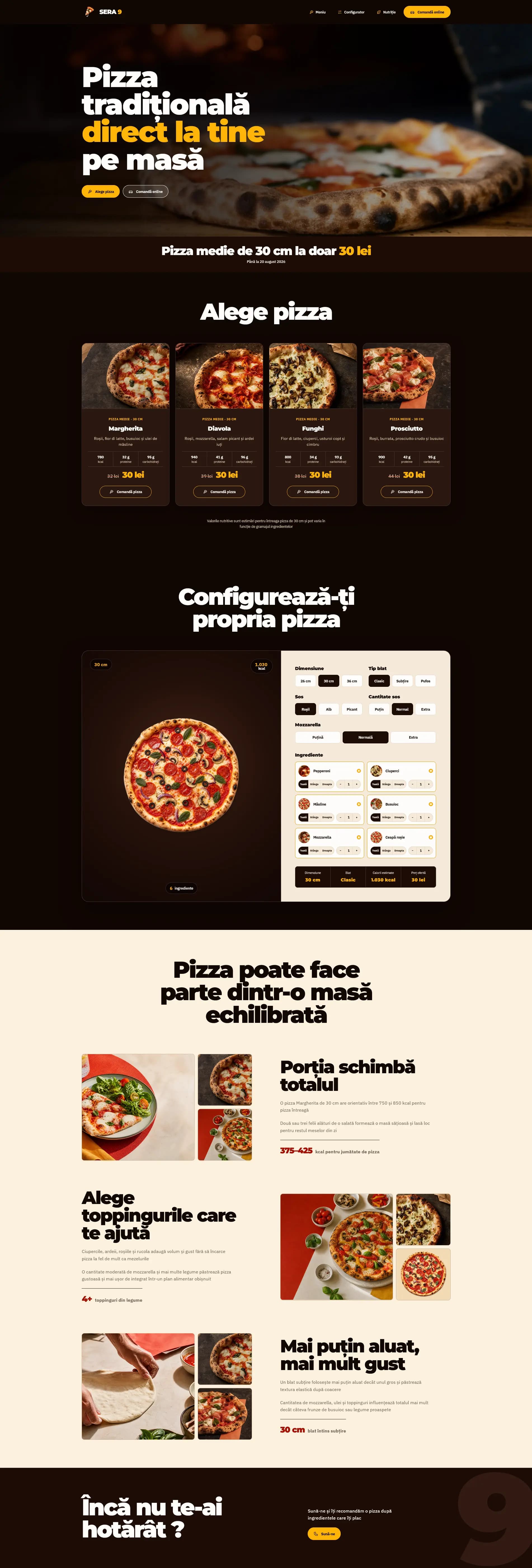 Site de prezentare și comandă pentru pizzerie